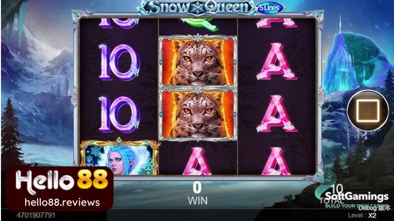 Giao diện thú vị của game slot Snow Queen